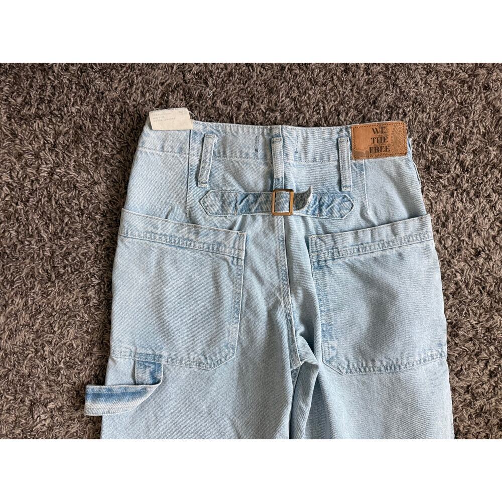 NWT Free People We The Free Major Leagues Cuffed Crop Jeans Size 24 Mid Rise - Picture 8 of 10